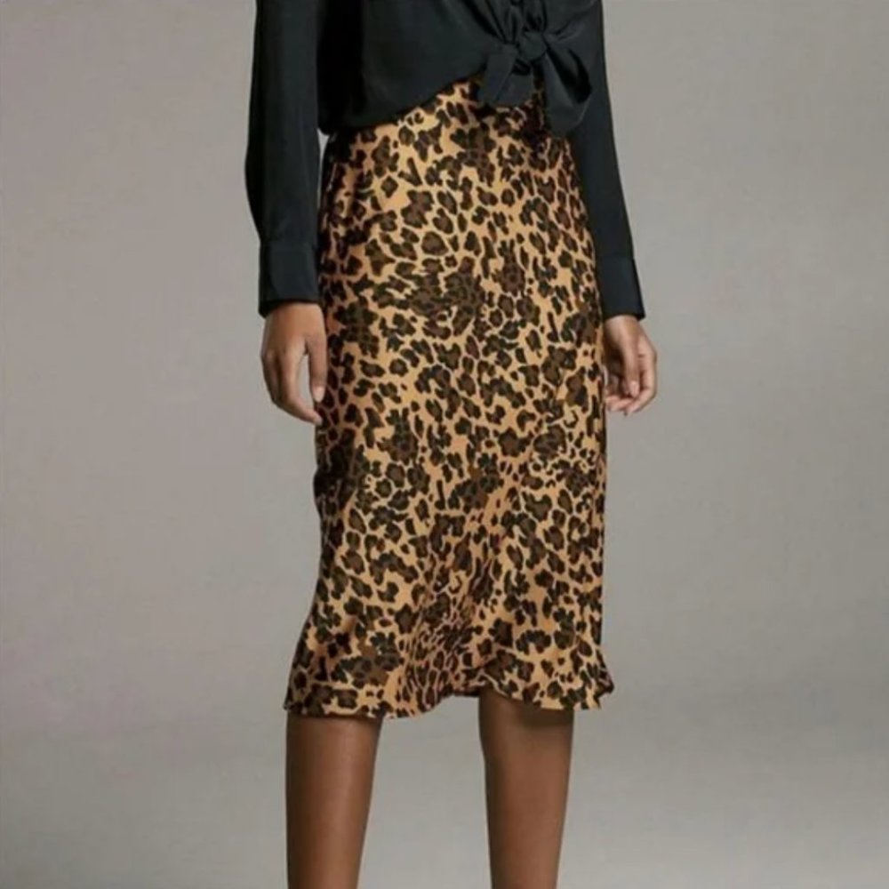 Aritzia Babaton BNWT Ryland Skirt Leopard Print 10